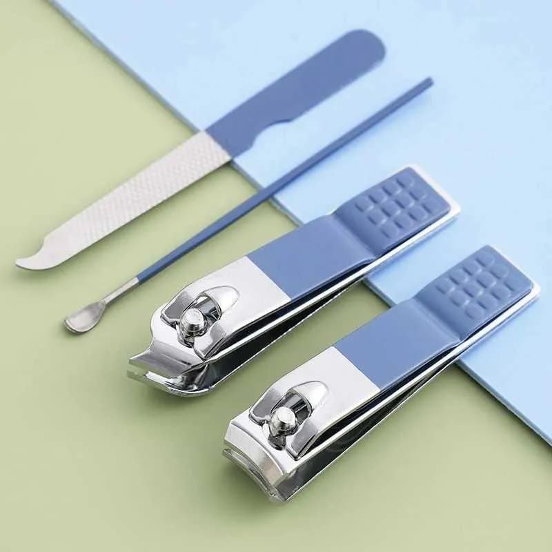 4pcs set Manicure Set for Men and Women Stainless Steel Earpick Nail Clippers Pedicure Nail Scissors Tools