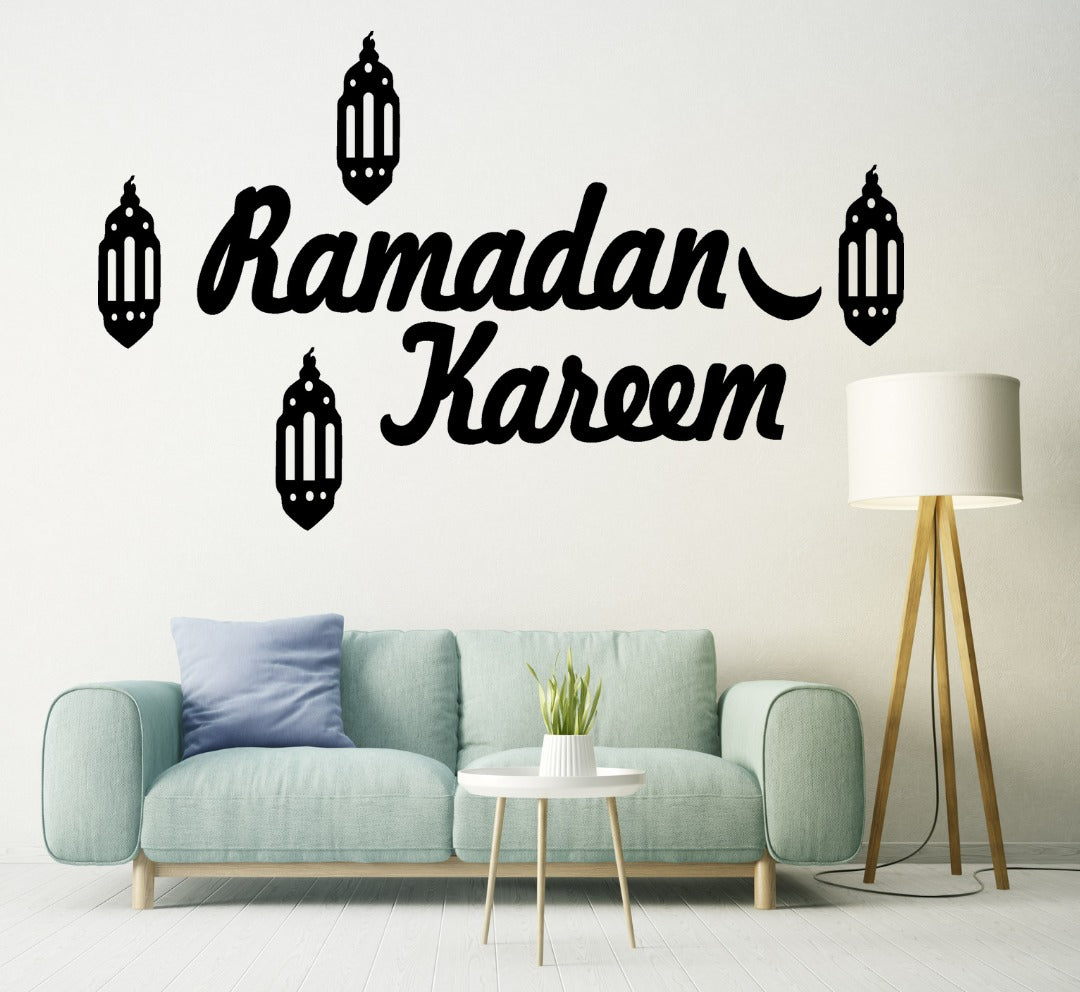Ramzan kareem Islamic calligraphy 3D Wooden wall Decorative Gift Stylish Design Office Living Room I Decorating Items - Large