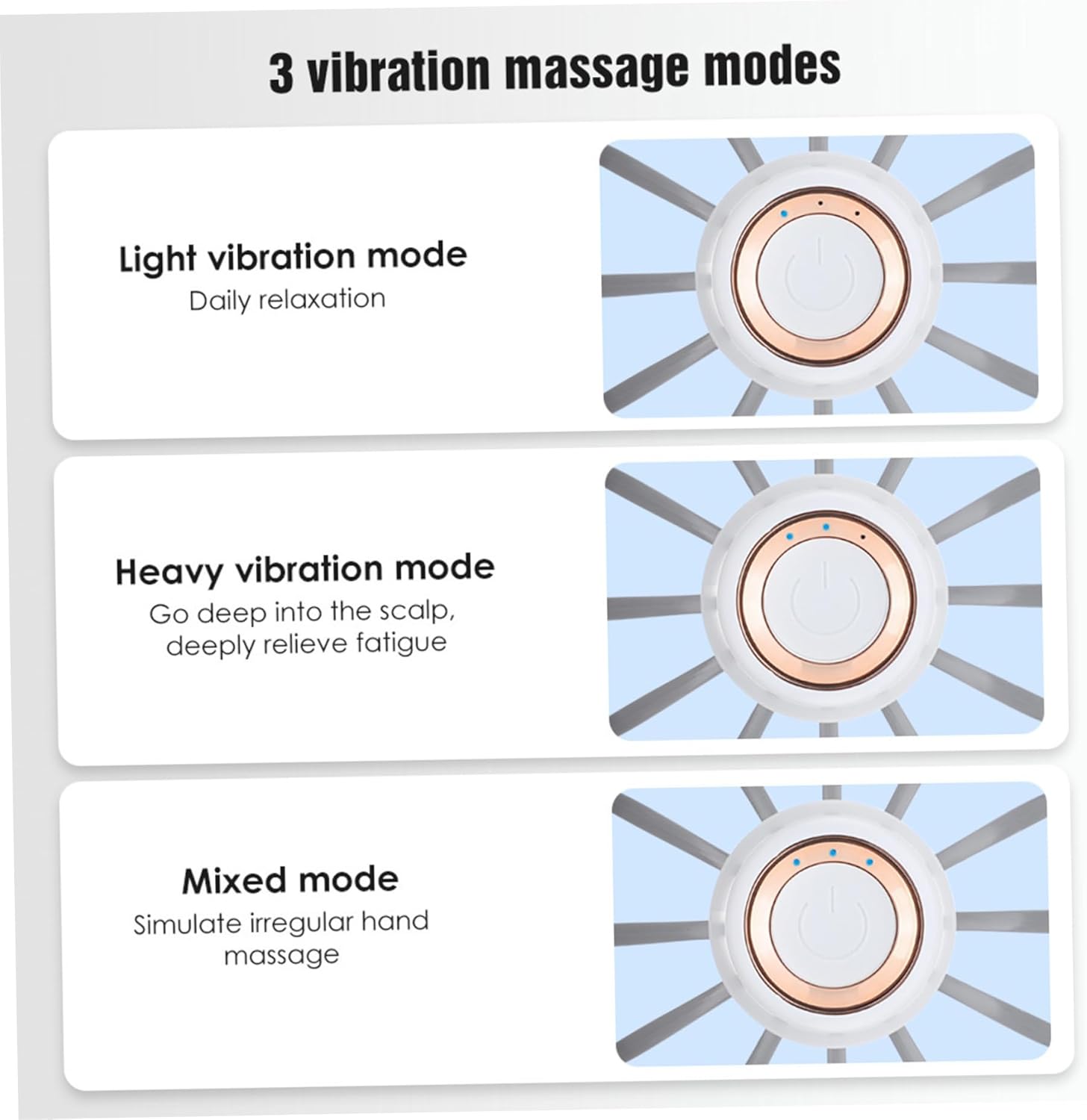Mode Scalp Massage Tool with Handle Compact Head Massager for Stress/Headache Relief & More